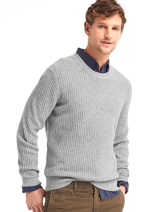 トップス ENNOY MERINO WOOL SWEATER MIX GRAY S MERINO WOOL BLEND SWEATER - buy at PAPAYA |Ukrainian brand