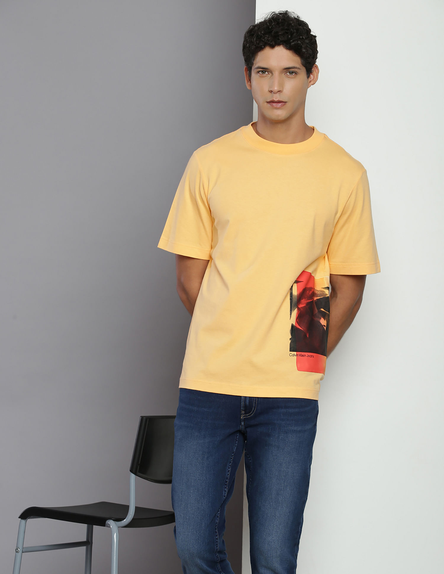 Buy Calvin Klein Brand Print Monogram Seasonal T-Shirt - NNNOW.com