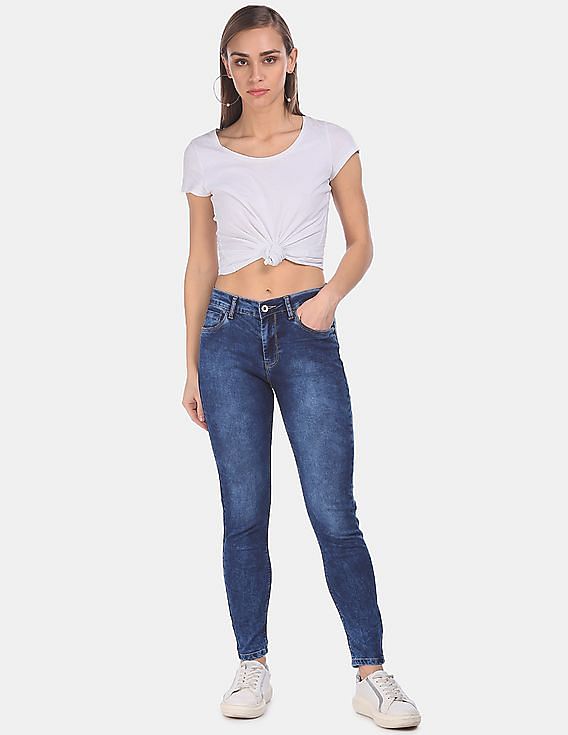 Flying Machine Women Mid Rise Veronica Skinny Fit Jeans