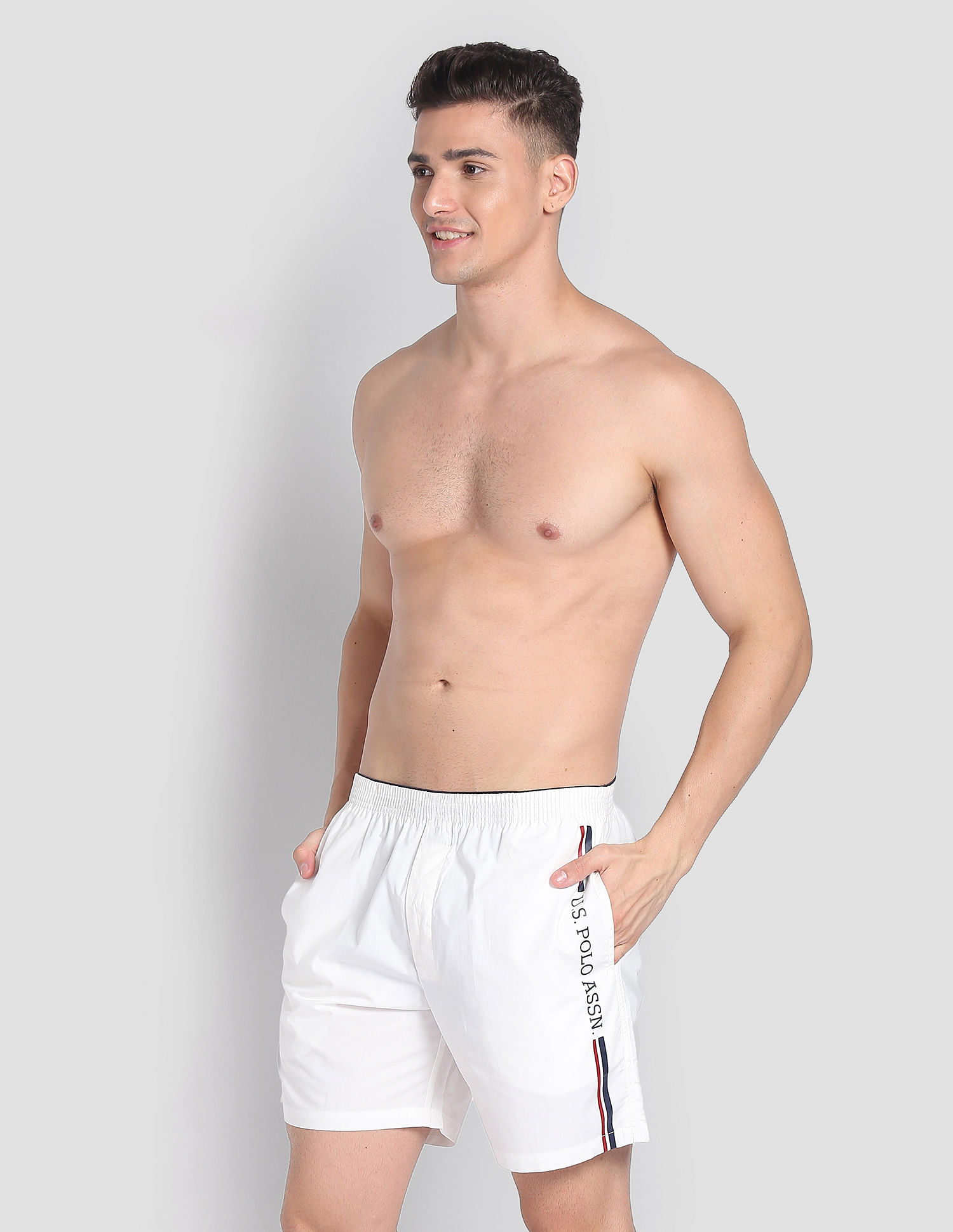 USPA Innerwear Brand Stripe Dual Pocket IYAX Boxers - Pack Of 1