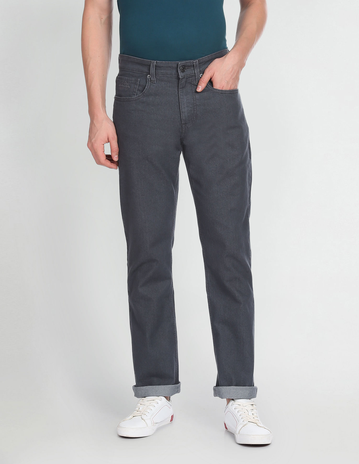 U.S. Polo Assn. Denim Co. Slim Straight Fit Grey Jeans