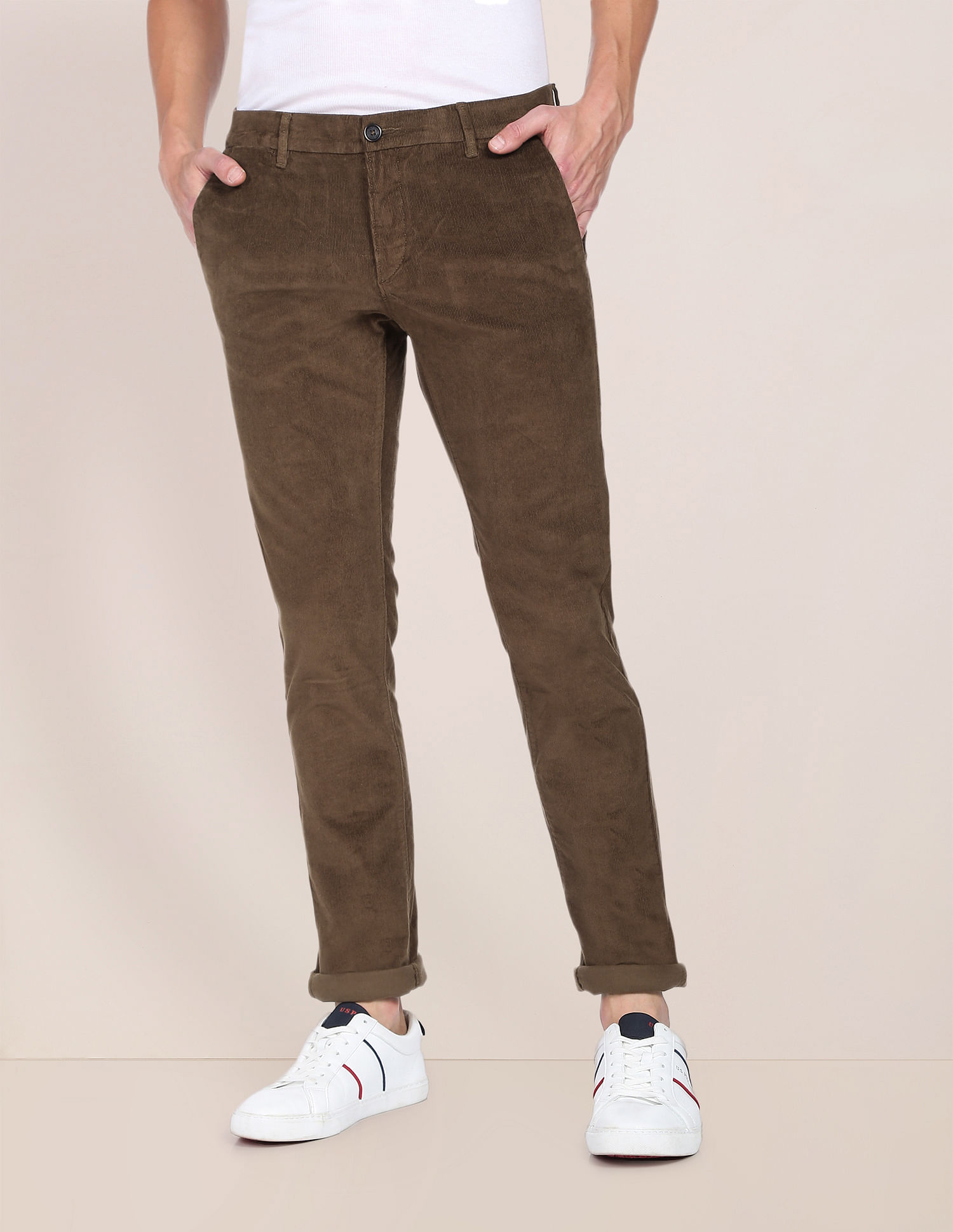 Buy Polo Ralph Lauren Stretch Straight Corduroy Pant  Trousers for Men  7481388  Myntra