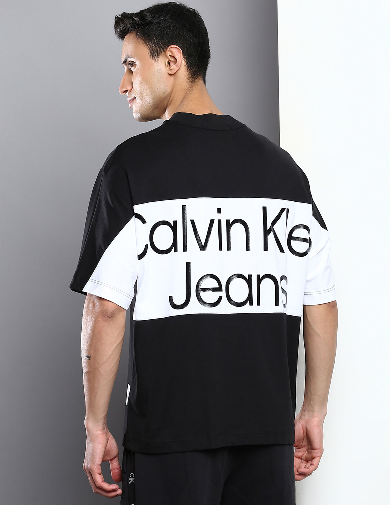 Buy Calvin Klein Jeans Bold Logo Colour Block T-Shirt