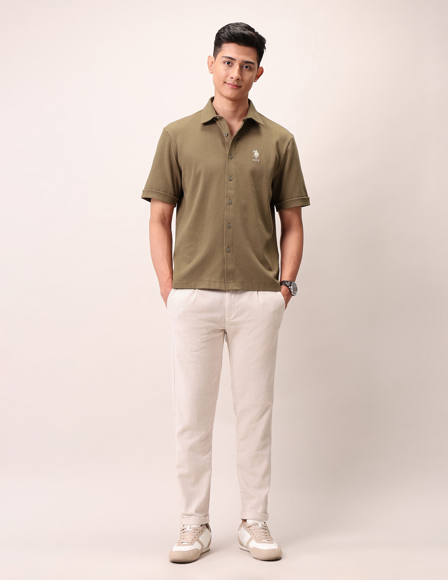 U.S. Polo Assn. Denim Co. Relaxed Fit Pure Cotton Outdoor Shirt