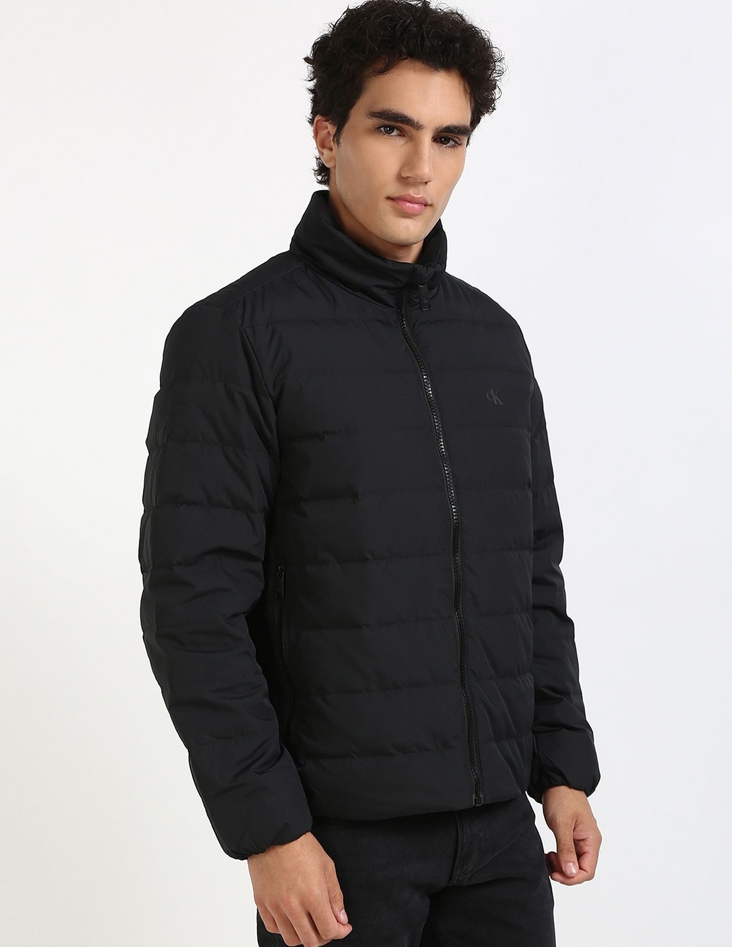 Calvin Klein Jeans Solid Regular-Fit Polyester Jacket