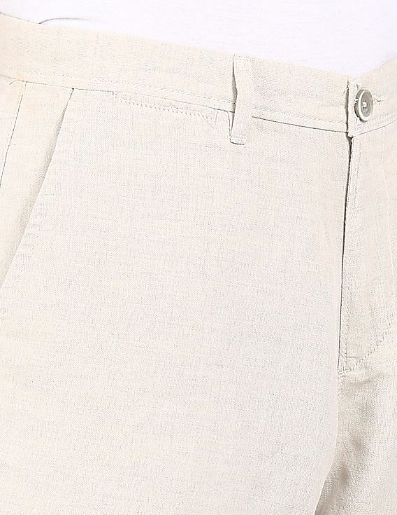 U.S. Polo Assn. Solid Cotton Linen Shorts