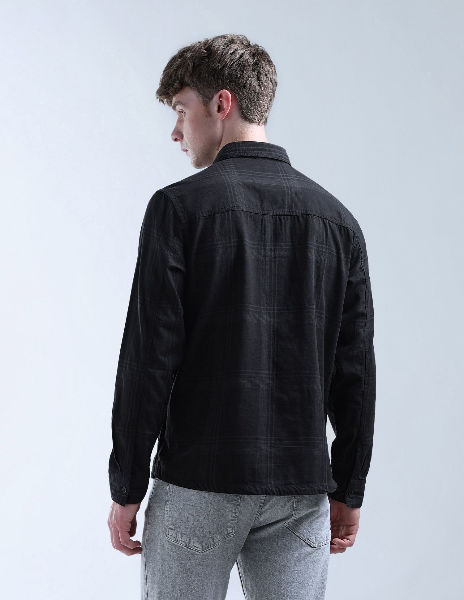 Flying Machine Grid Tattersall Checked Essentials Shirt