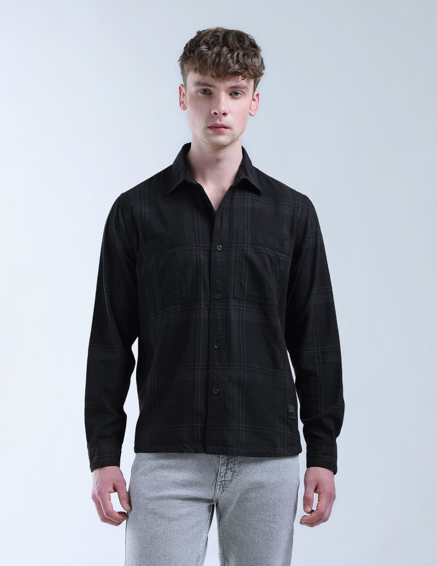 Flying Machine Grid Tattersall Checked Essentials Shirt