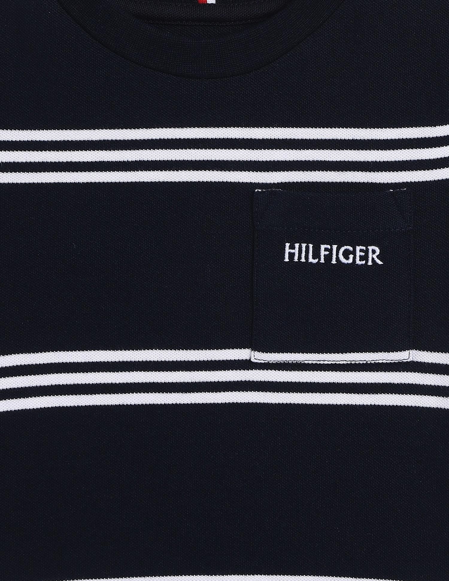 Tommy Hilfiger Kids Boys Striped Regular-Fit Cotton T-Shirt