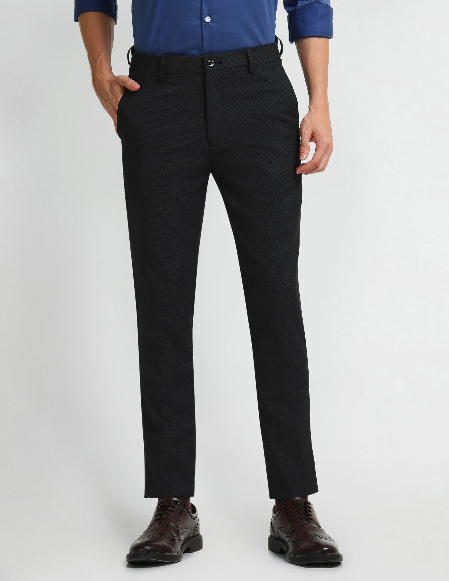 Arrow Newyork Smart Flex Super Slim Fit Trousers