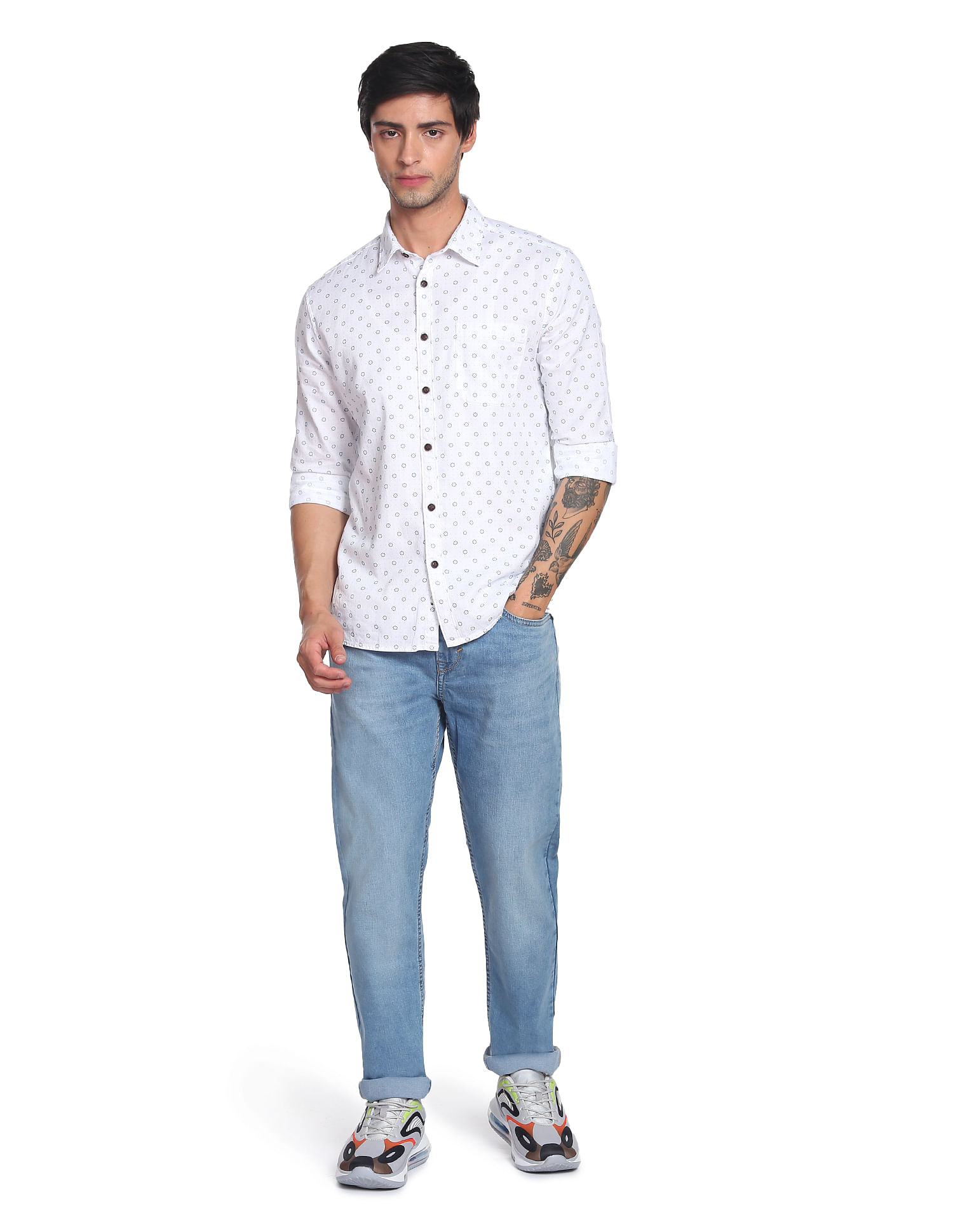 Flying Machine Slim Tapered Fit Stone Wash Jeans