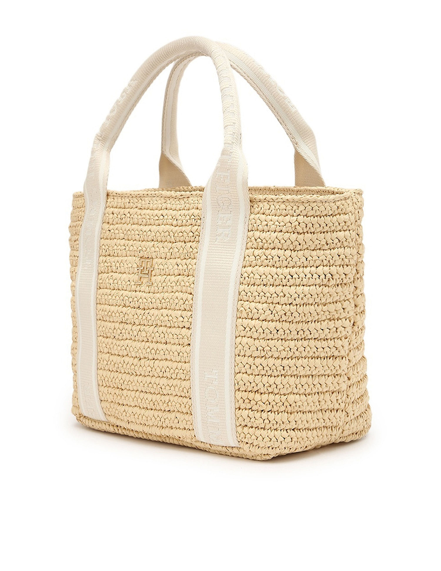 Tommy Hilfiger Crochet Beige Polypropylene Handbags