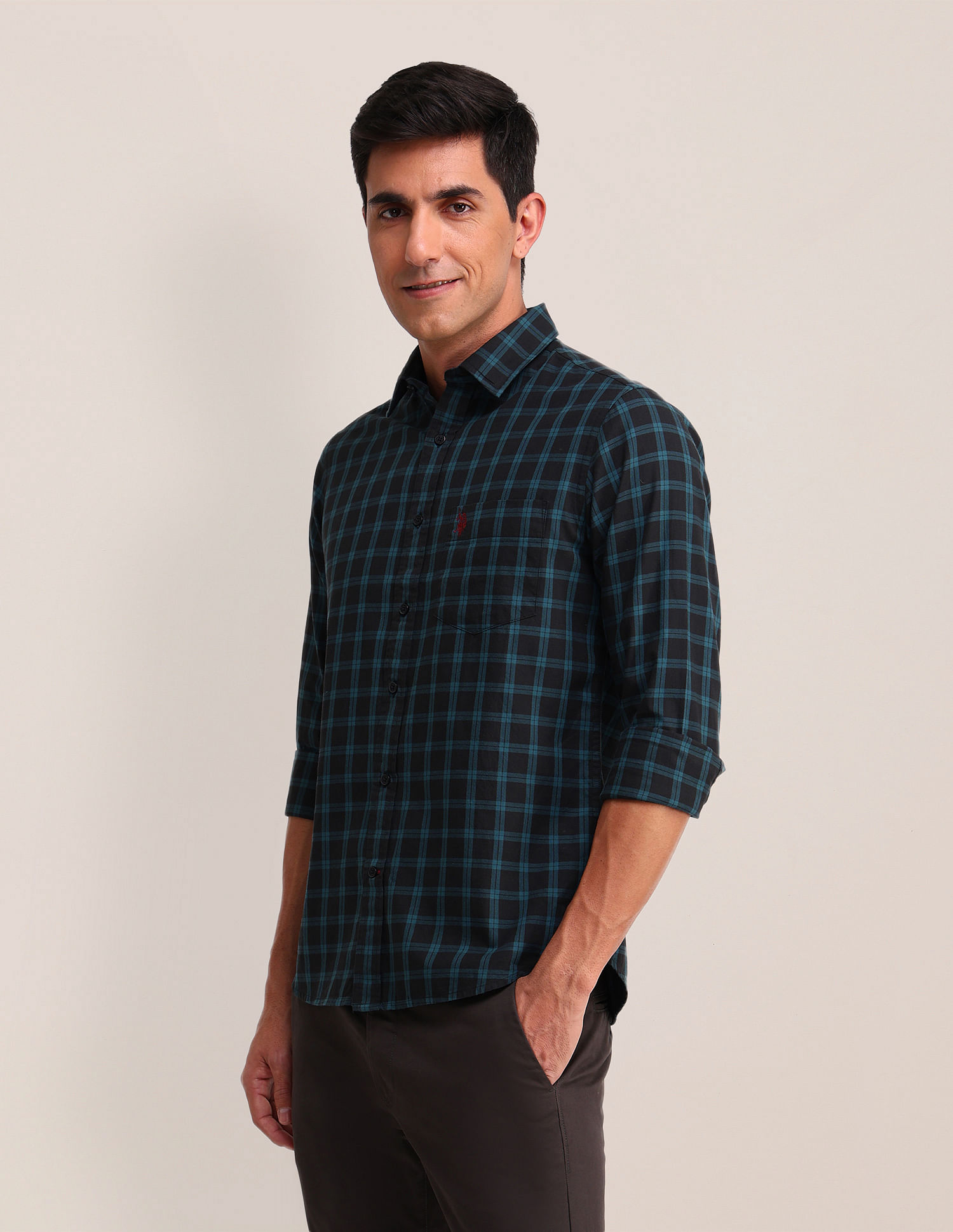 U.S. Polo Assn. Dupplin Checked Twill Shirt