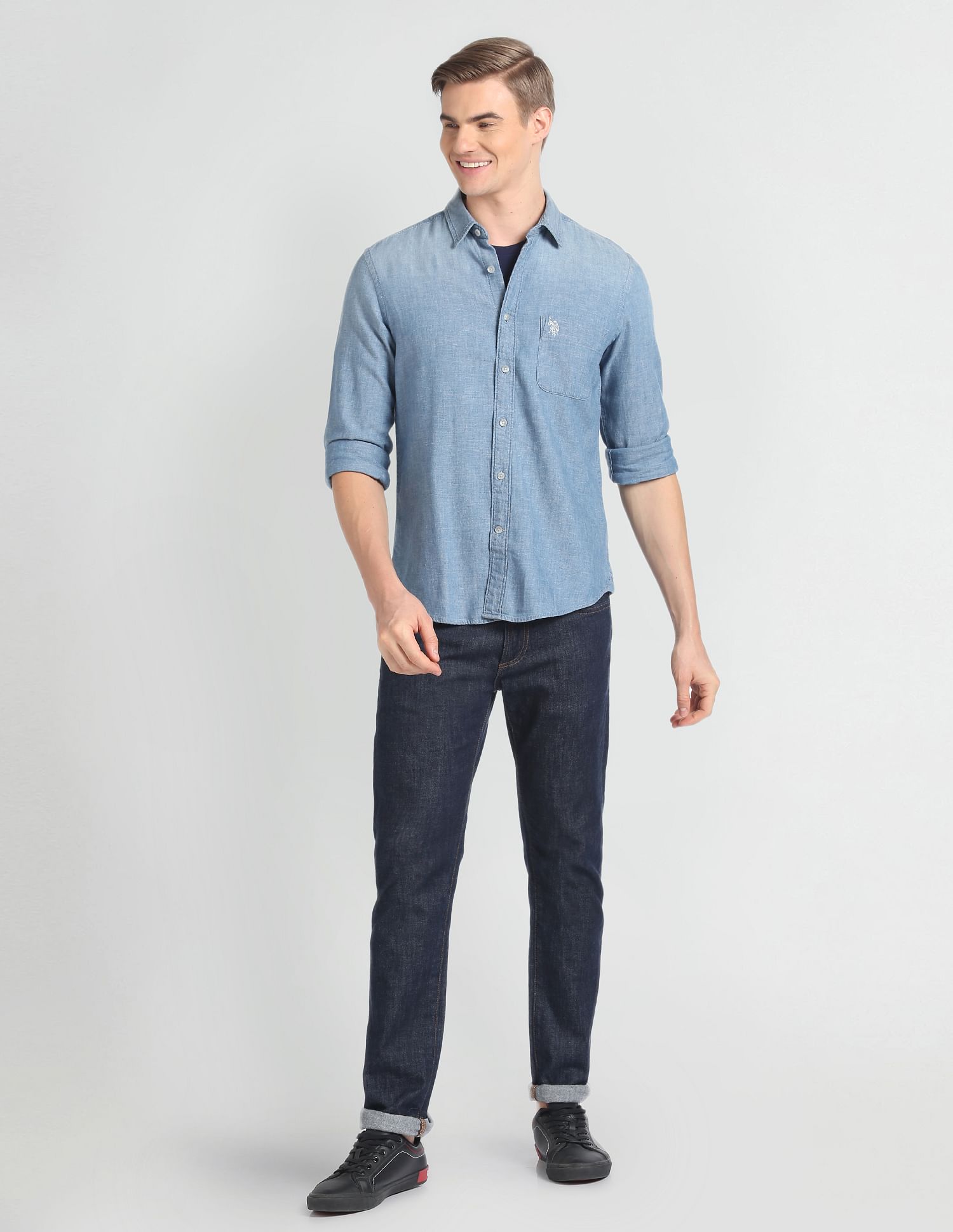 U.S. Polo Assn. Denim Co. Washed Slim Fit Shirt