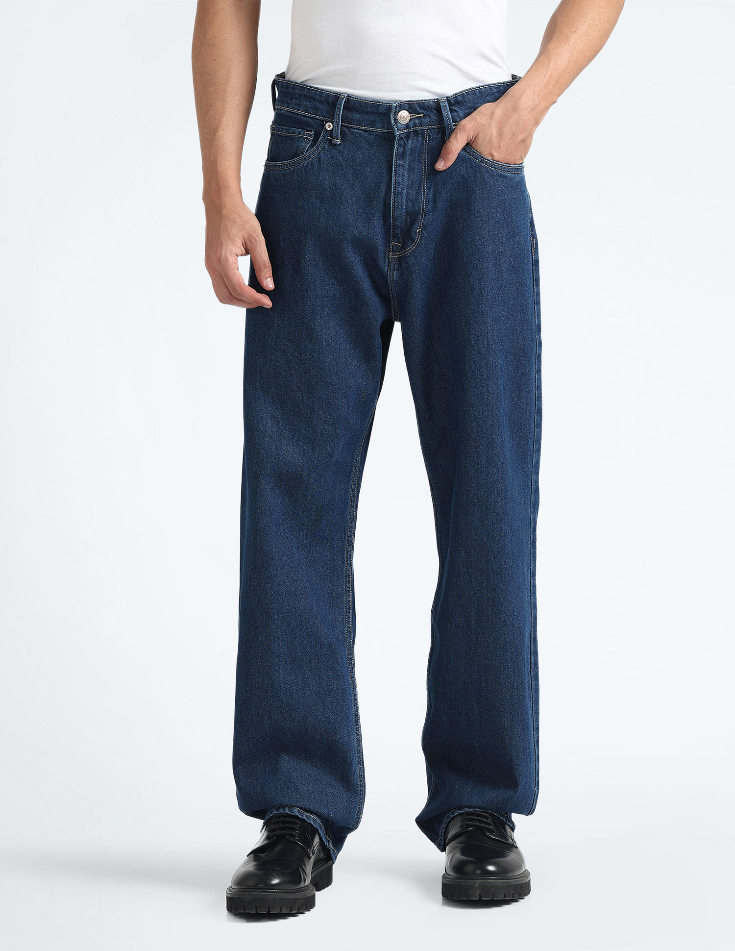 Flying Machine Cobain 90'S Loose Fit Mid Rise Jeans
