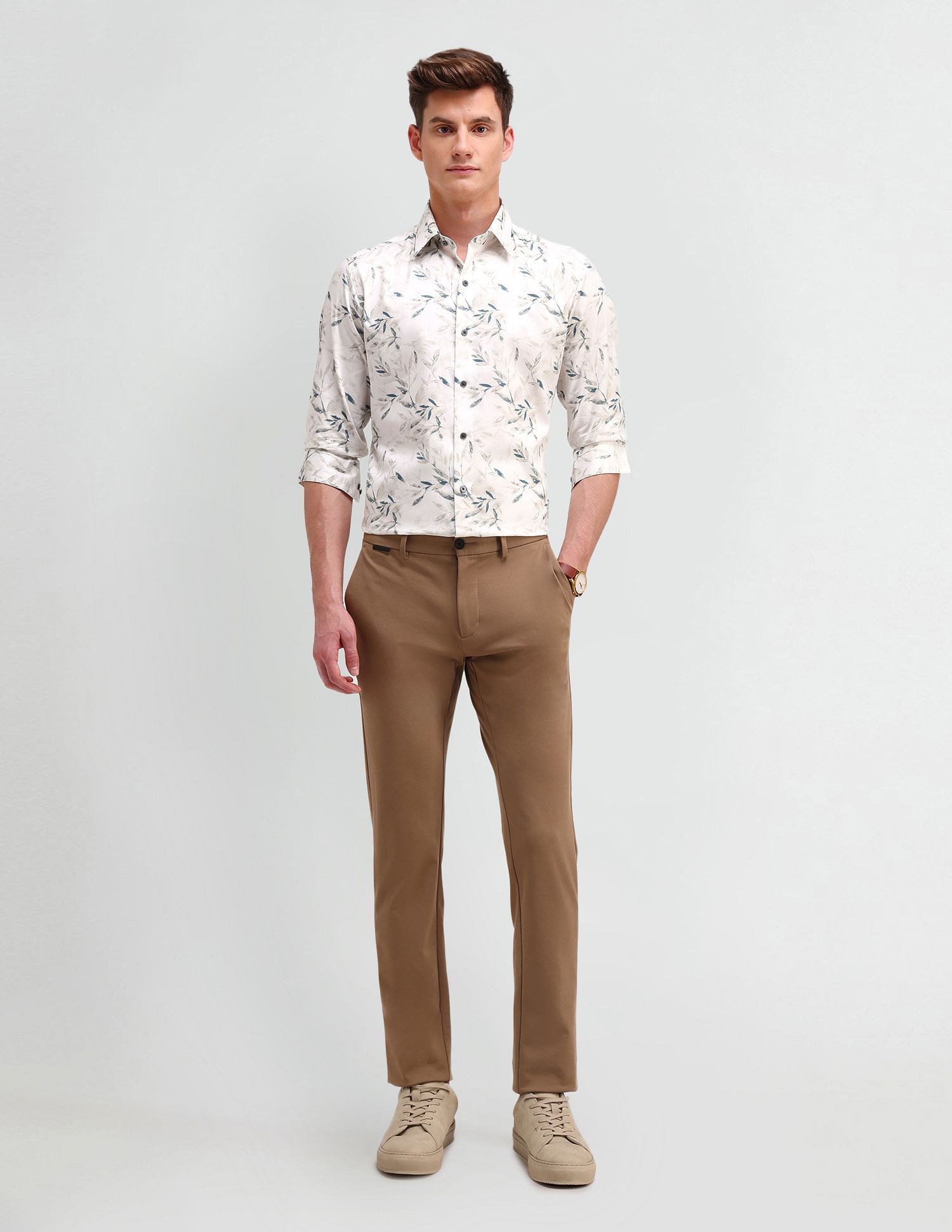 Arrow Newyork Slim Fit All-Over Pattern Shirt
