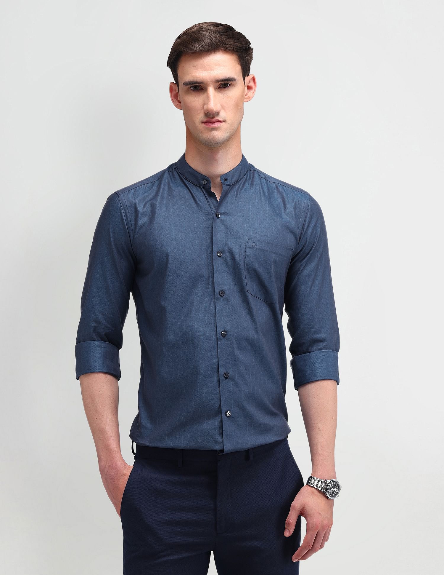 Arrow Brooklyn Fit Vertical Striped Shirt