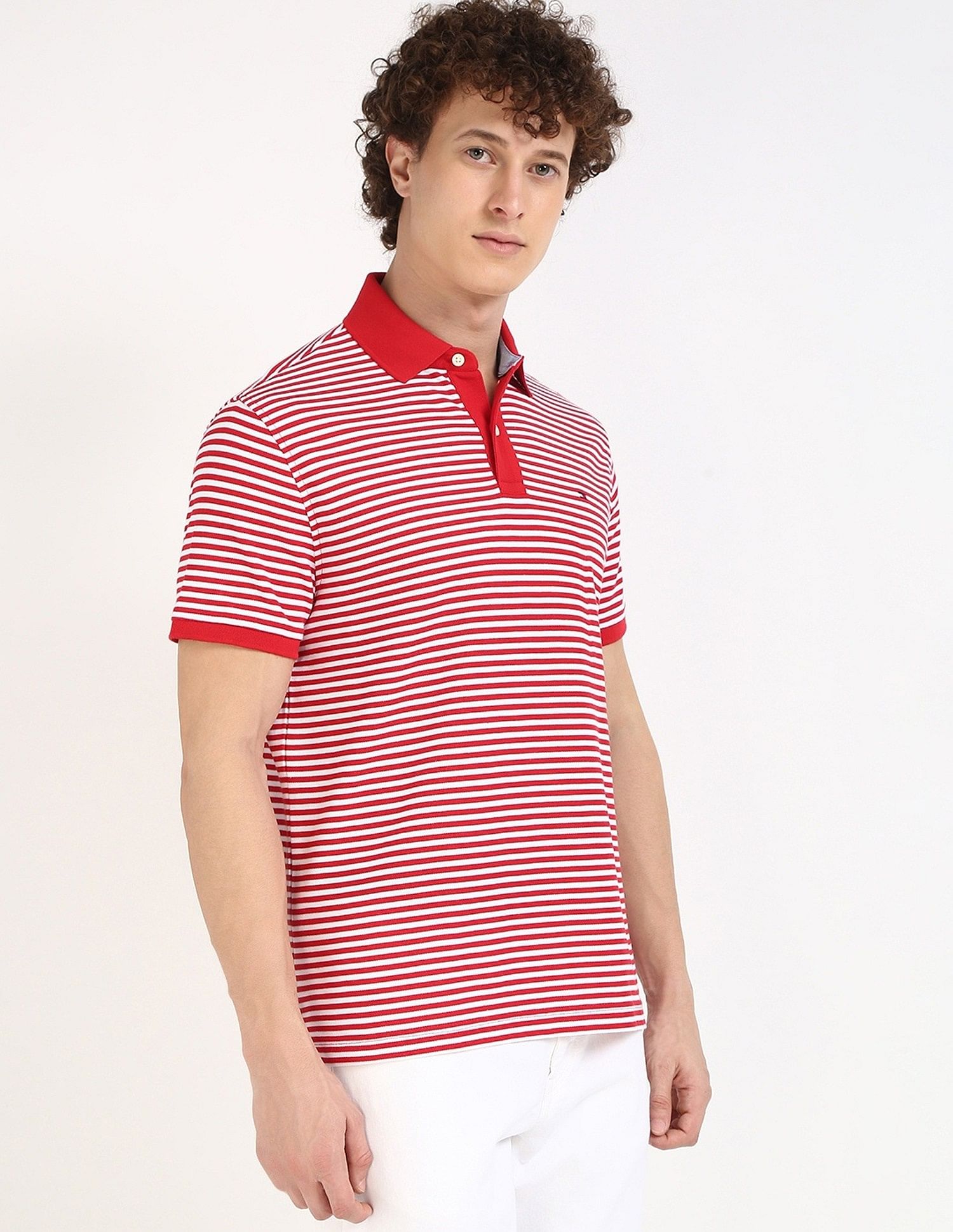Tommy Hilfiger Striped Regular-Fit Cotton Polo Shirt