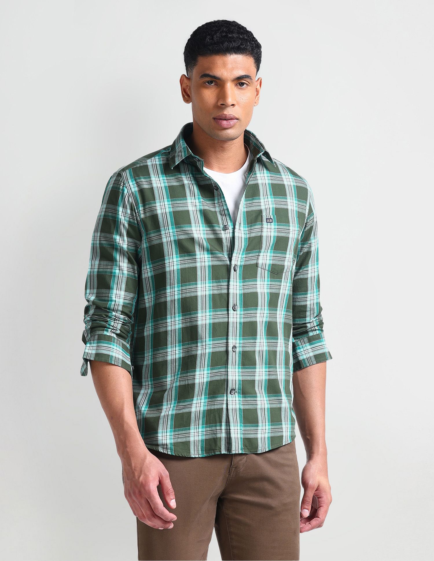 Arrow Sport Manhattan Slim Fit Twill Shirt
