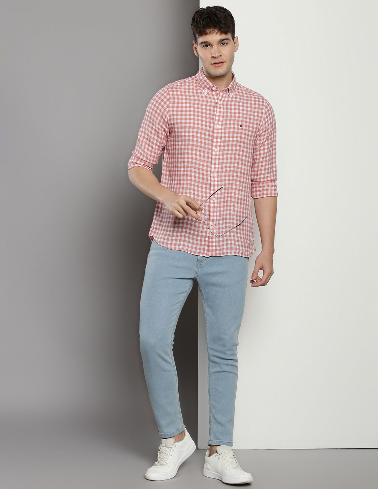 Tommy Hilfiger Linen Gingham Check Shirt