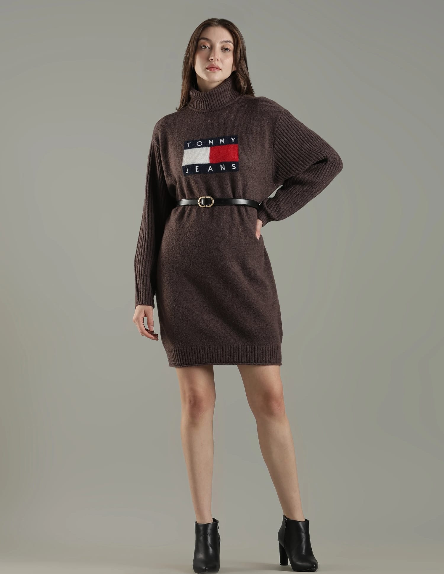 Buy Tommy Hilfiger Polyester Turtleneck Sweater Dress - NNNOW.com Buy Tommy Hilfiger Polyester Turtleneck Sweater Dress - NNNOW.com