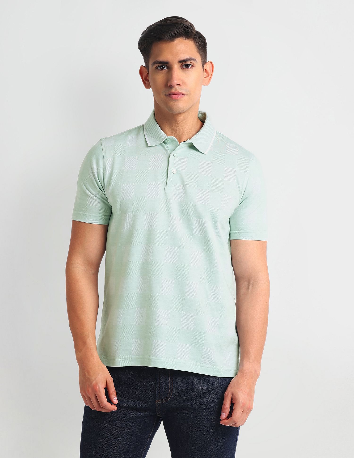 Arrow Check Cotton Polo Shirt