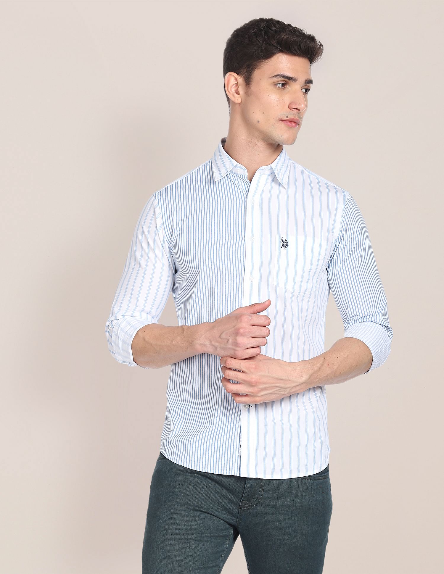 U.S. Polo Assn. Vertical Stripe Pure Cotton Shirt