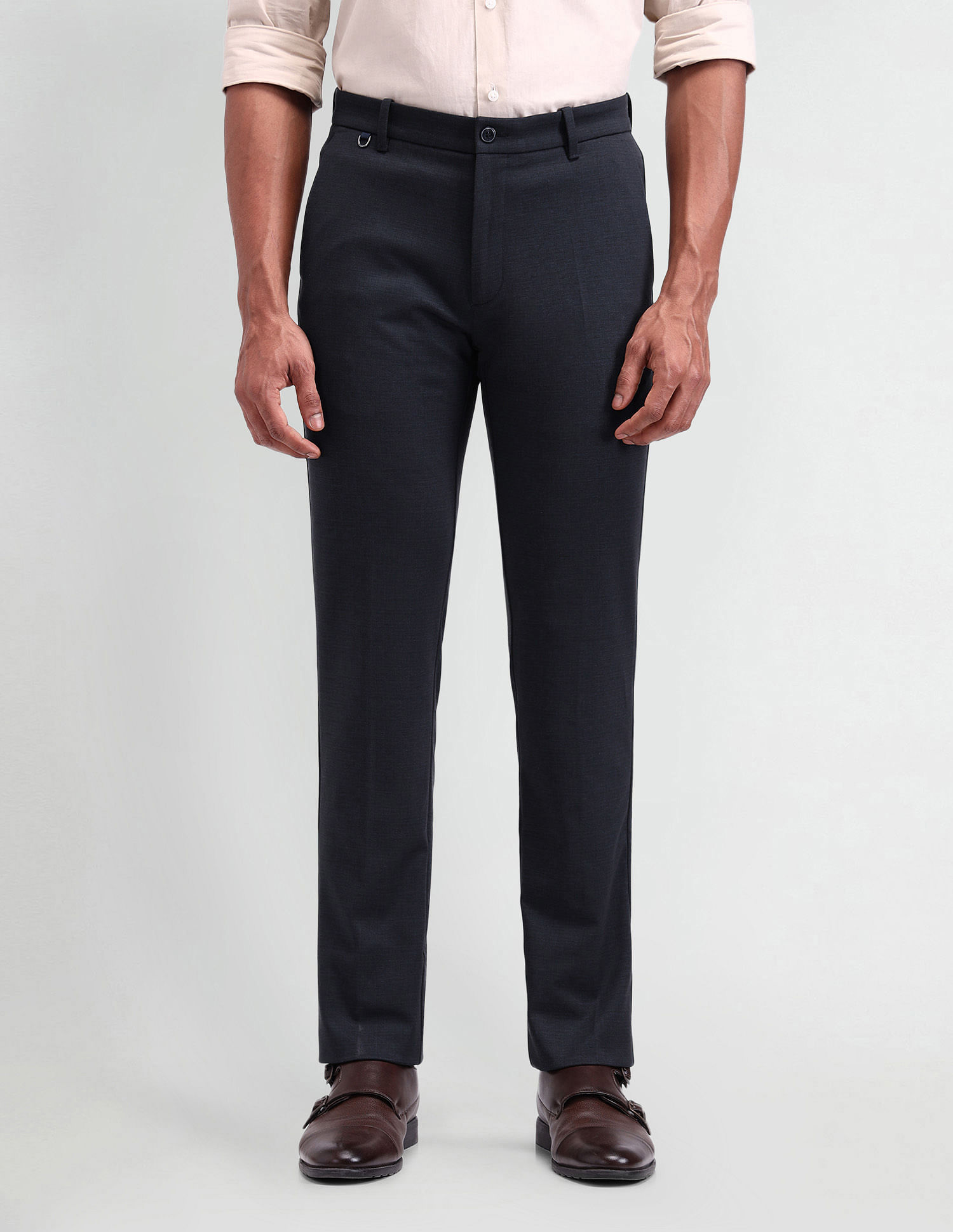 Arrow Newyork Mid Rise Slim Fit Knitted Pants