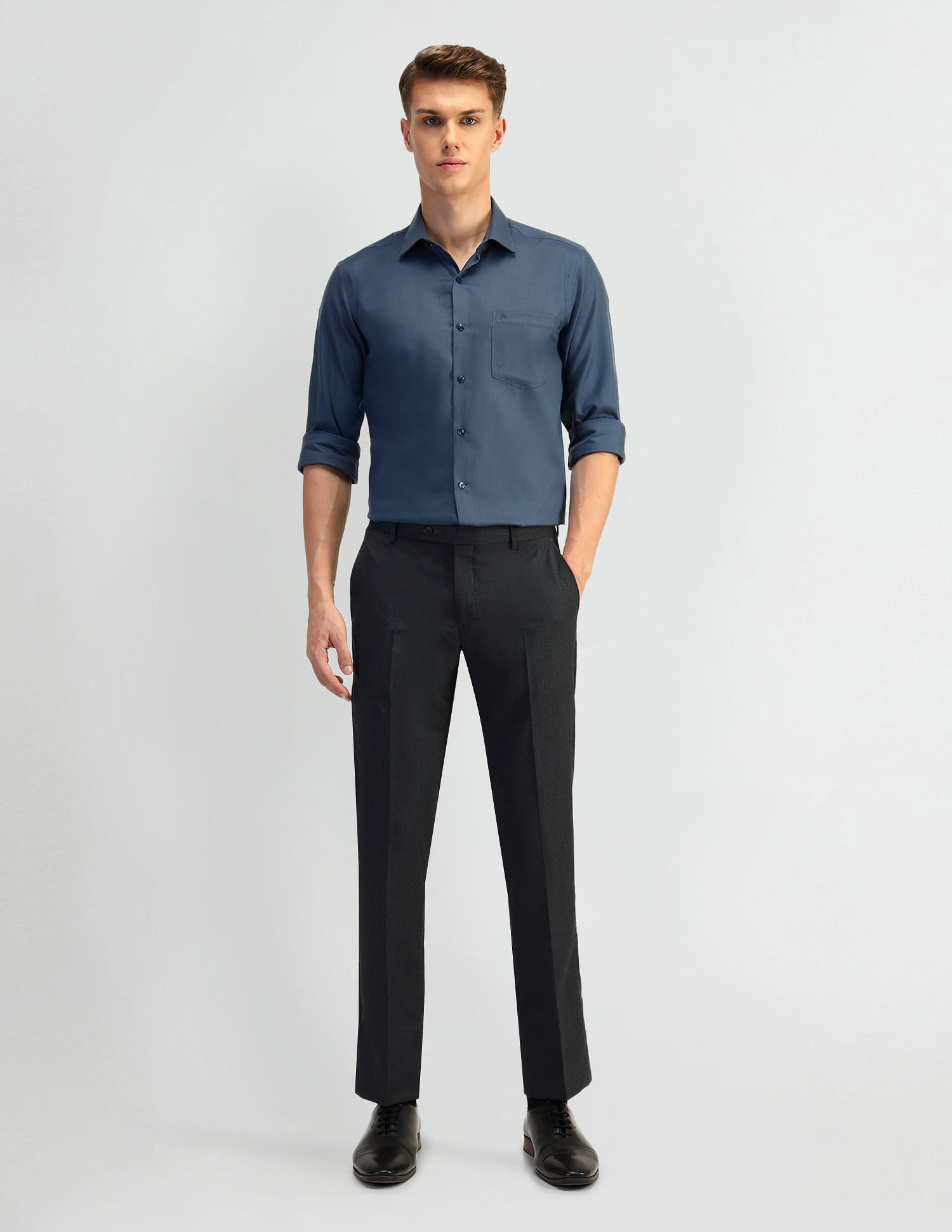 Arrow Mid Rise Tapered Fit Trousers