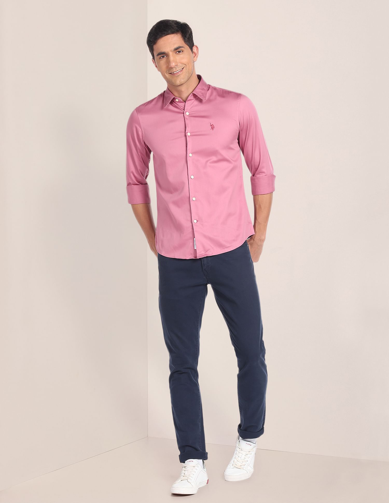 U.S. Polo Assn. Cutaway Collar Solid Shirt