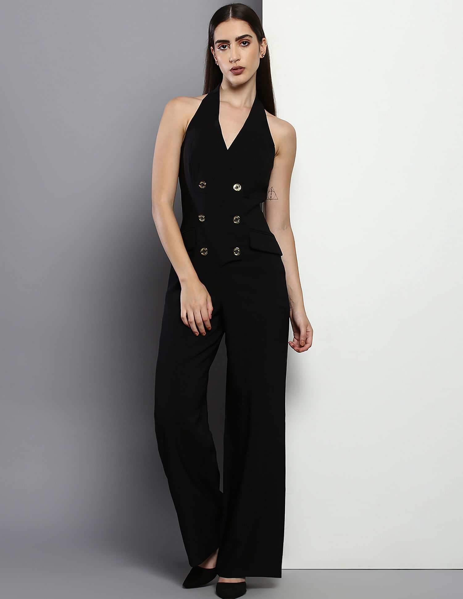 Calvin klein hot sale sleeveless jumpsuit