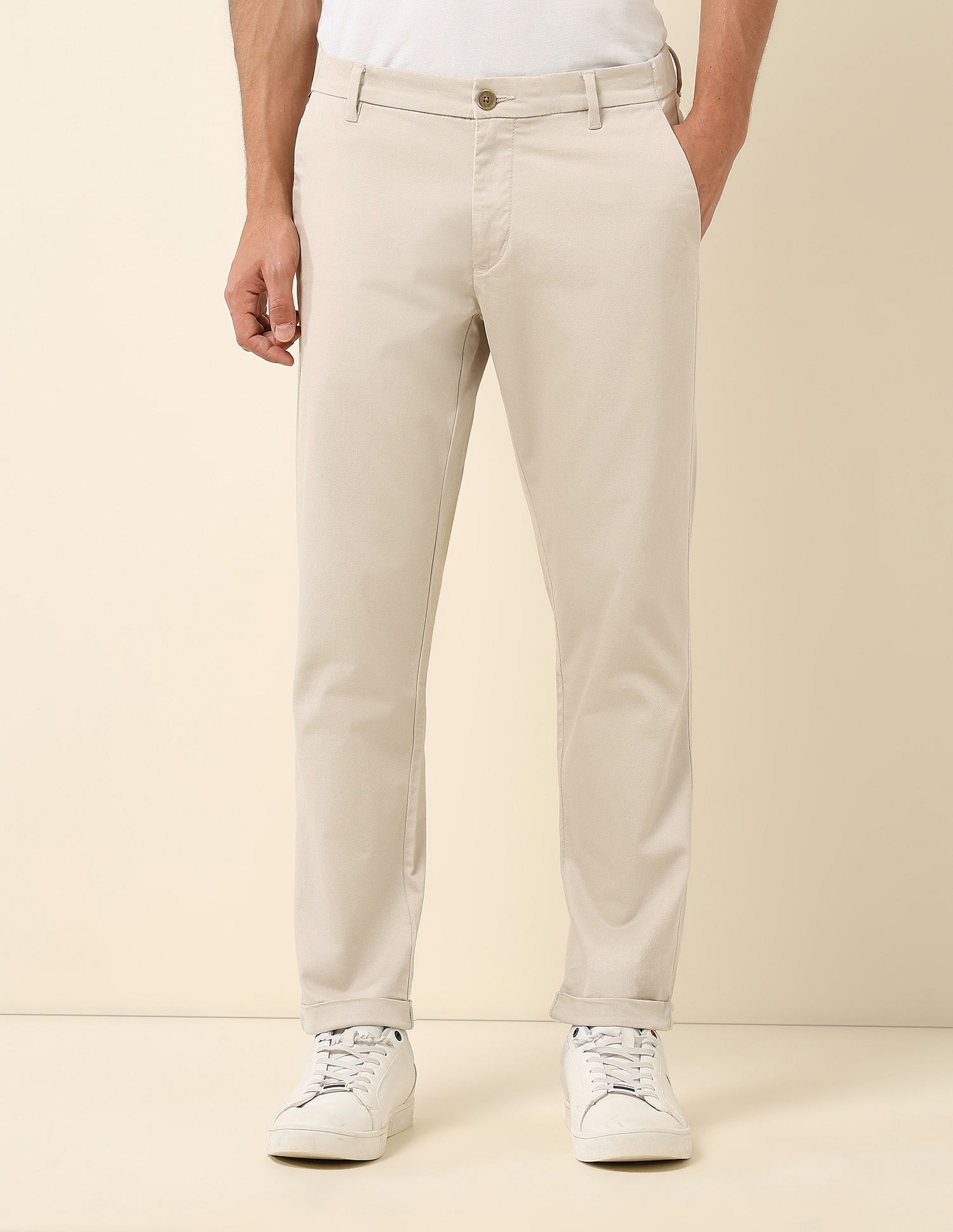 U.S. Polo Assn. Textured Henry Tapered Fit Trousers