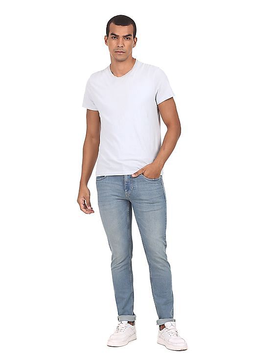 Buy . Polo Assn. Denim Co. Men Light Blue Regallo Skinny Fit Mid Rise  Jeans 