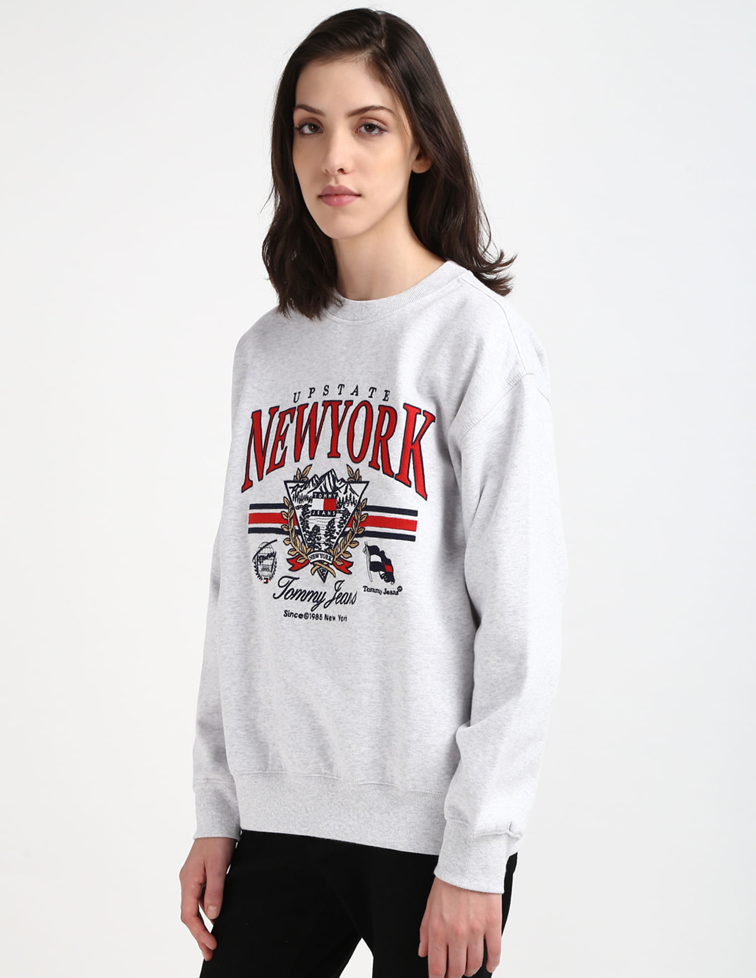 Buy Tommy Hilfiger Vintage Embroidered Crew Neck Sweatshirt