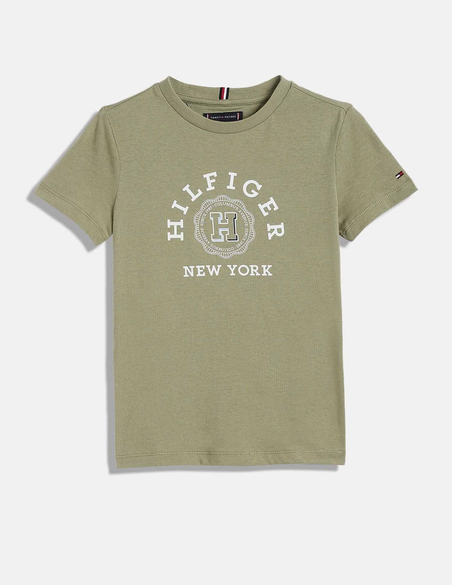 Tommy Hilfiger Kids Boys Logo Regular-Fit Cotton T-Shirt