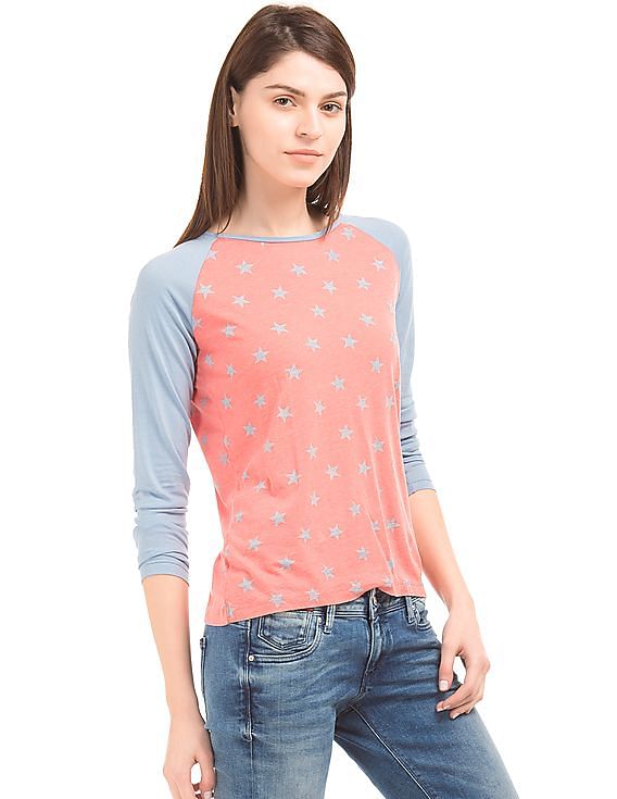 Tommy Hilfiger Denim Star Print Raglan T-Shirt