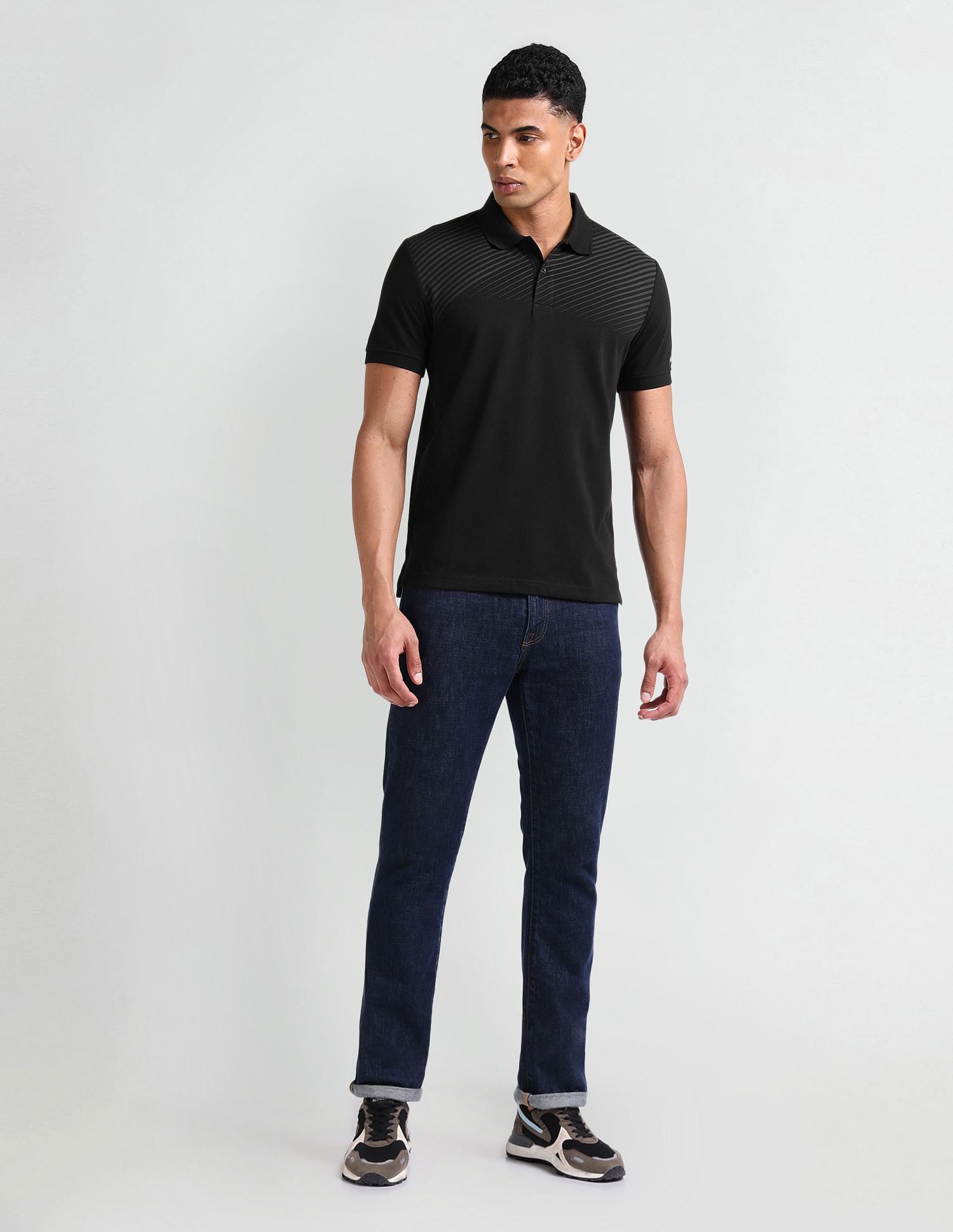 Arrow Sport Short Sleeve Graphic Print Polo Shirt