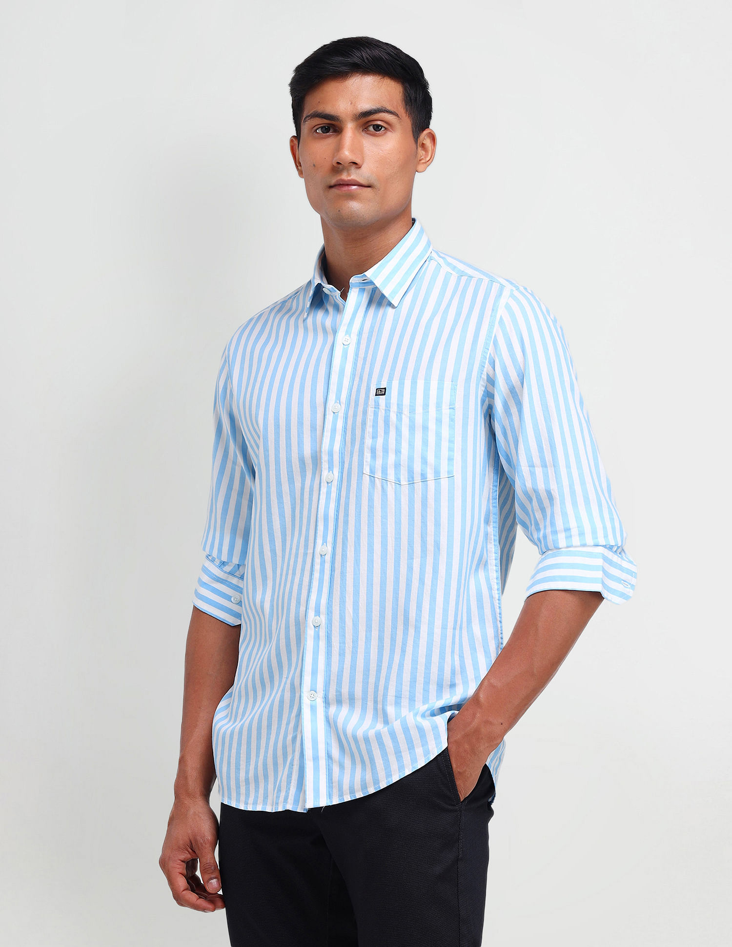 Arrow Sport Brooklyn Fit Vertical Striped Shirt