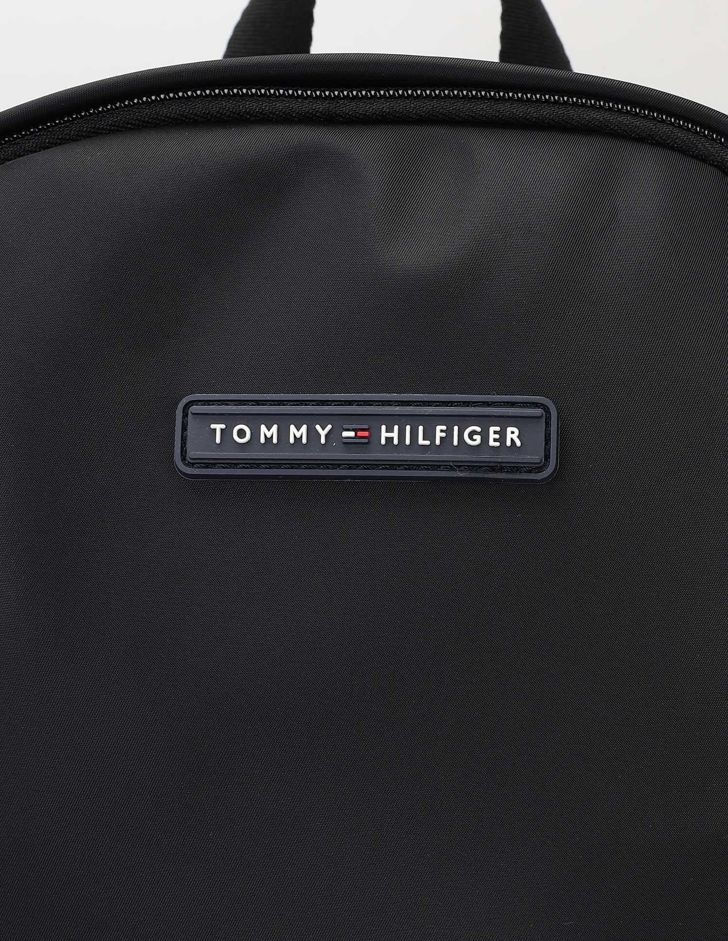 Tommy Hilfiger Solid Black Nylon Backpack