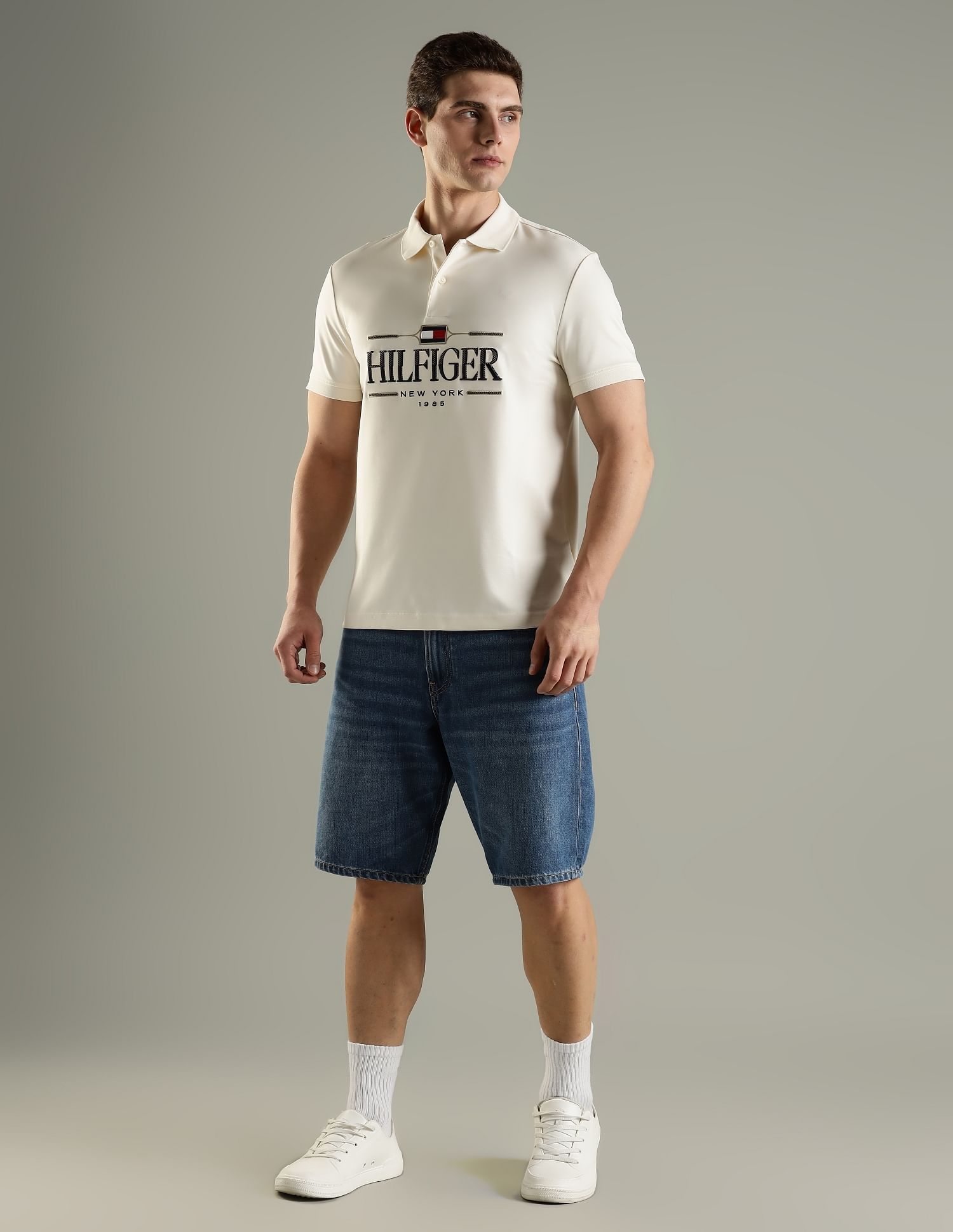 Tommy Hilfiger Embroidered Logo Regular Fit Cotton Polo T-Shirt
