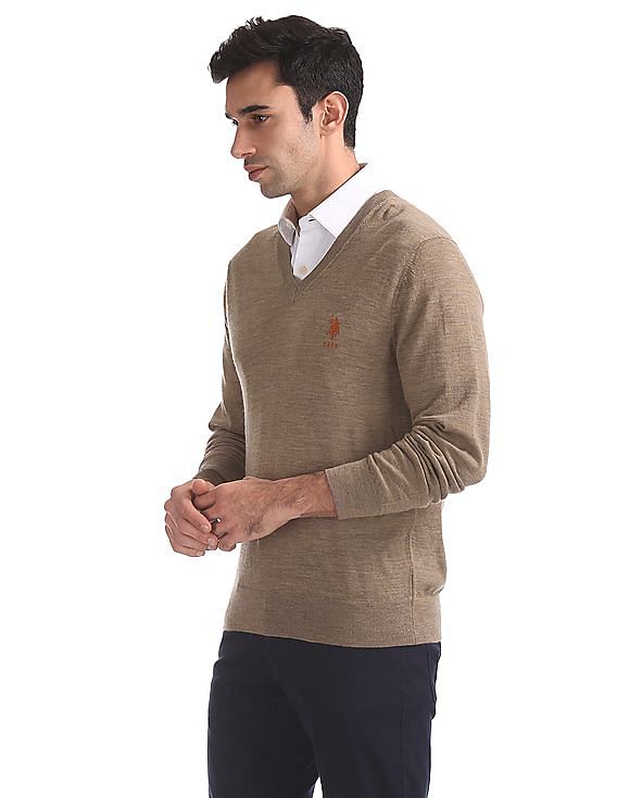 U.S. Polo Assn. Merino Wool V-Neck Sweater