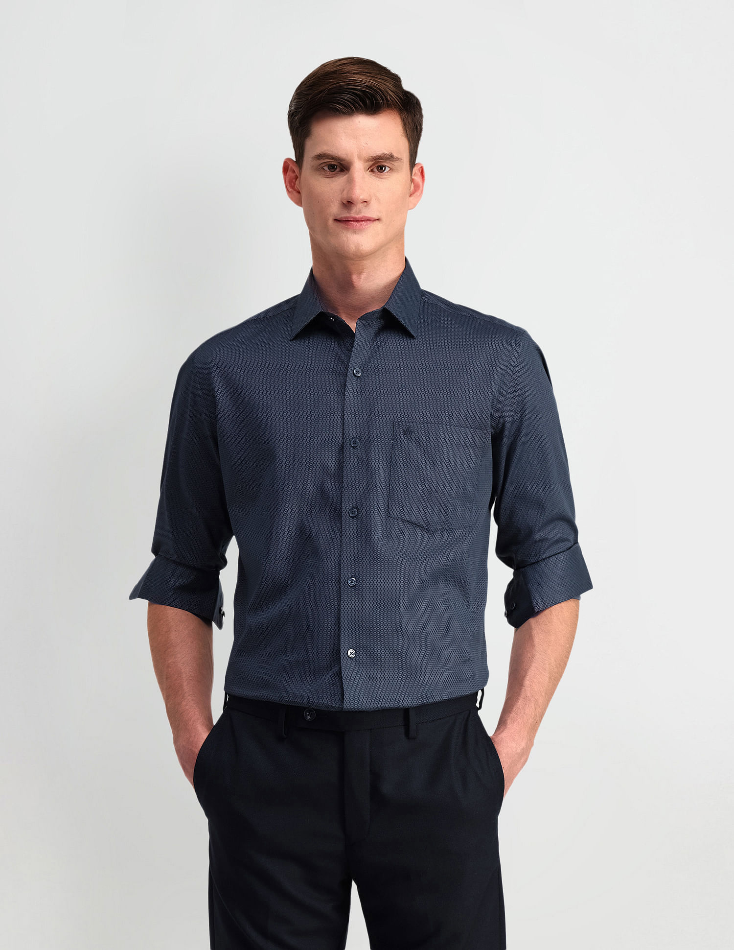 Arrow Abstract Print Cotton Shirt