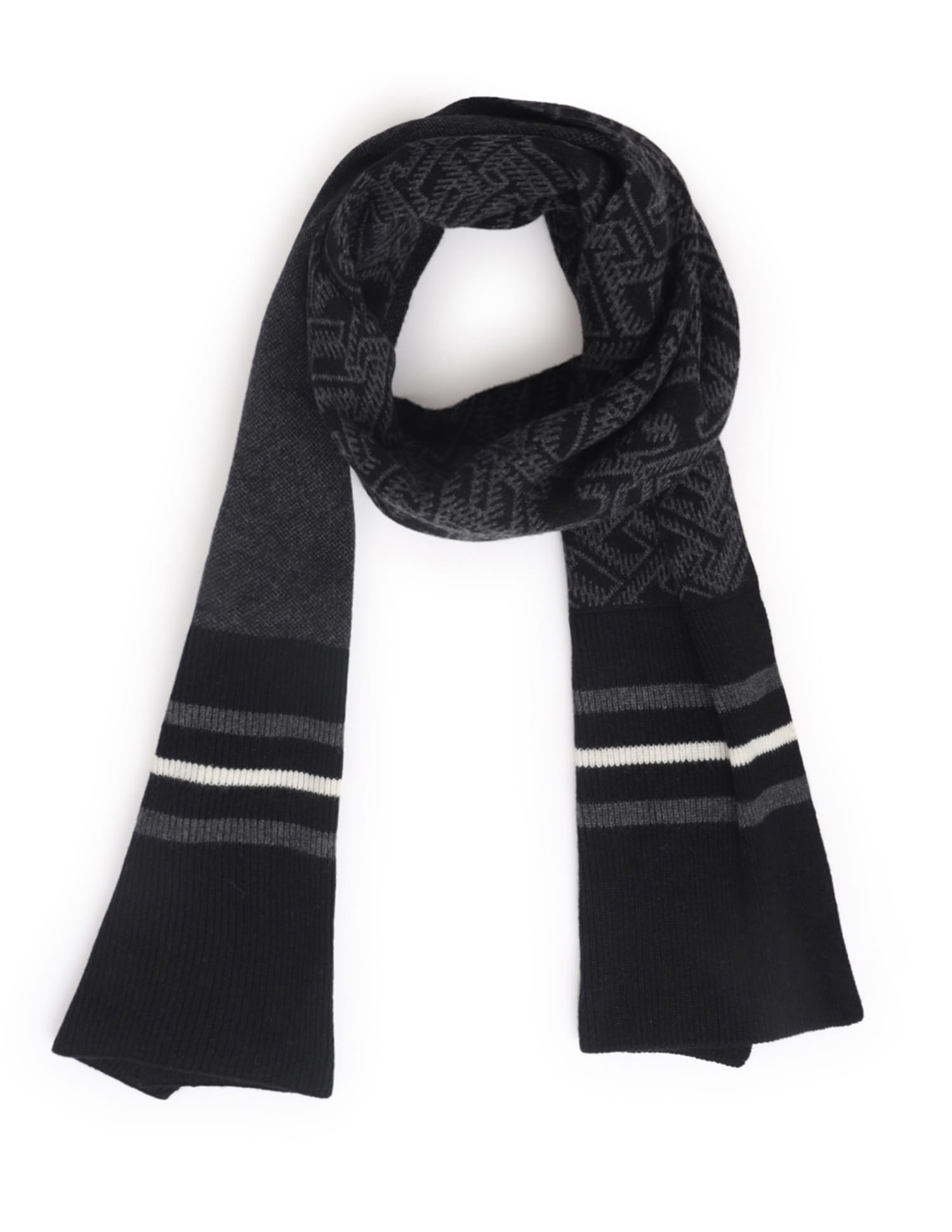 Buy Tommy Hilfiger Men Patterned Knit Scarf