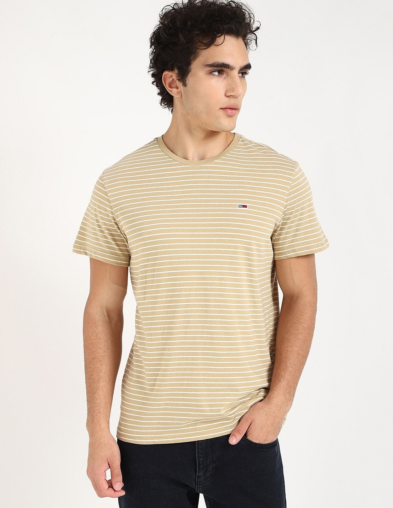 Tommy Hilfiger Striped Slim-Fit Cotton T-Shirt