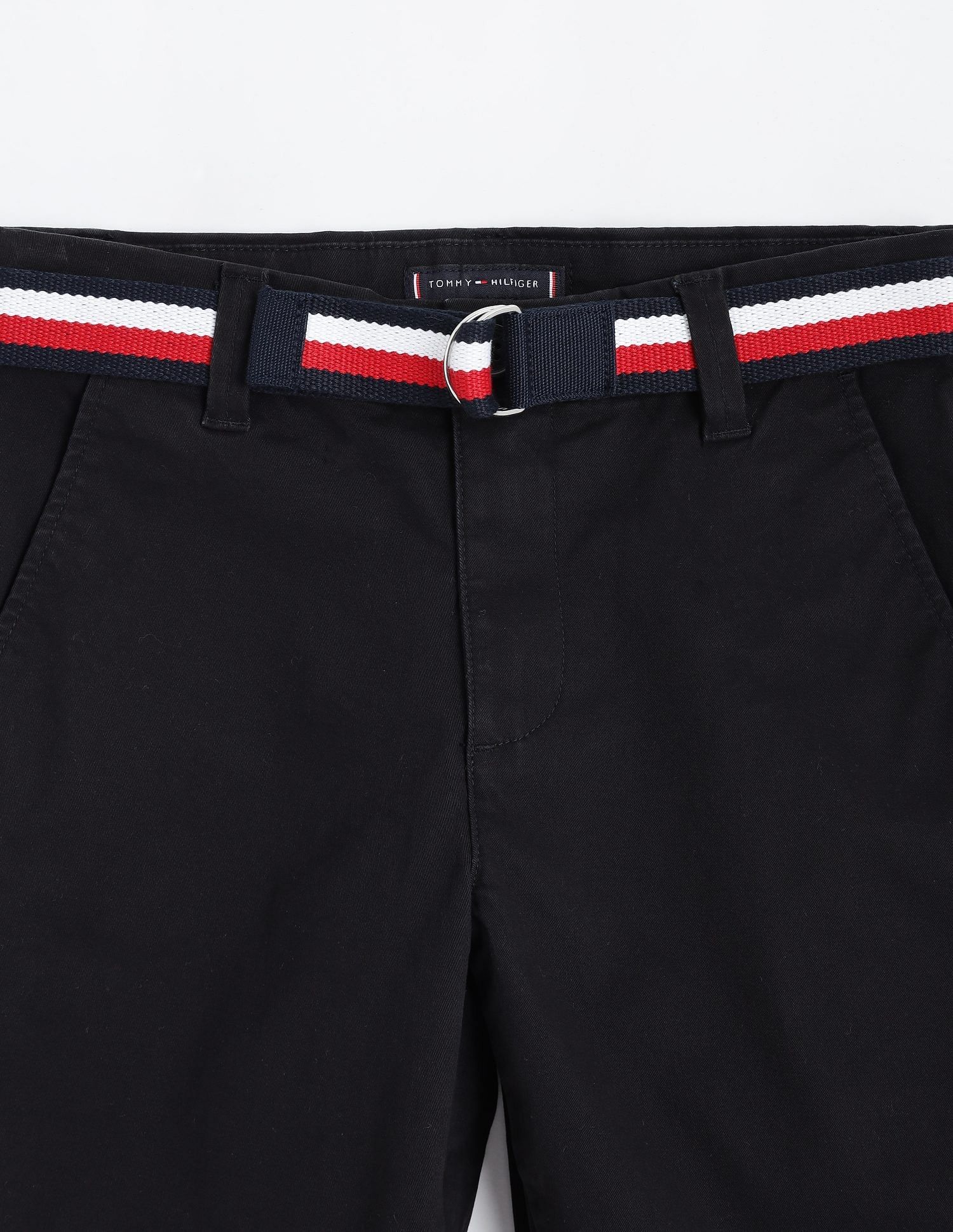 Tommy Hilfiger Kids Boys Regular Fit Solid Mid Rise Shorts