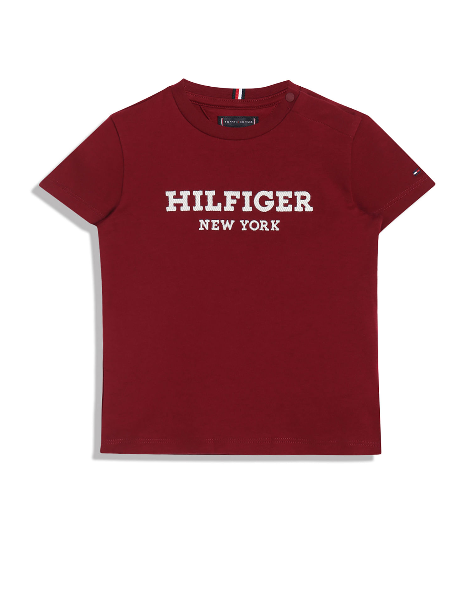Tommy Hilfiger Kids Boys Embroidered Logo Cotton T-Shirt