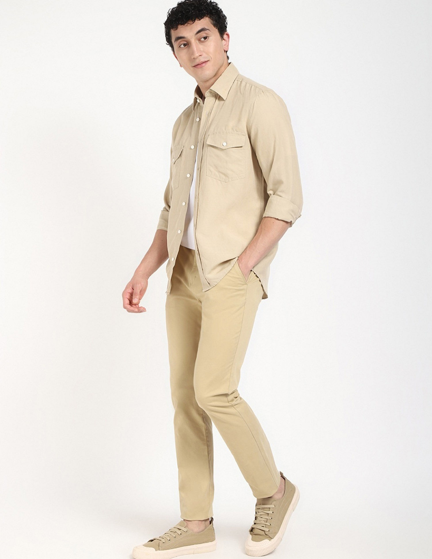 Tommy Hilfiger Solid Regular Fit Plain Woven Shirt