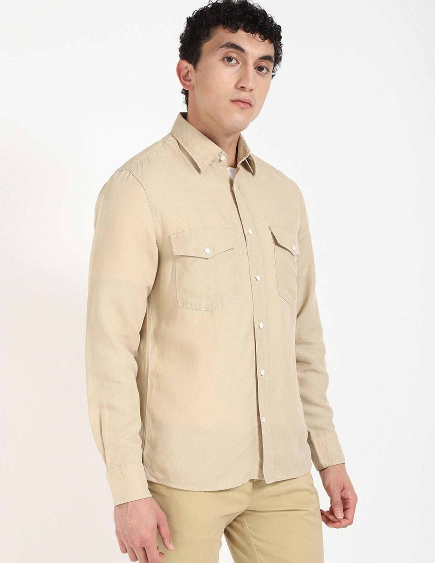 Tommy Hilfiger Solid Regular Fit Plain Woven Shirt