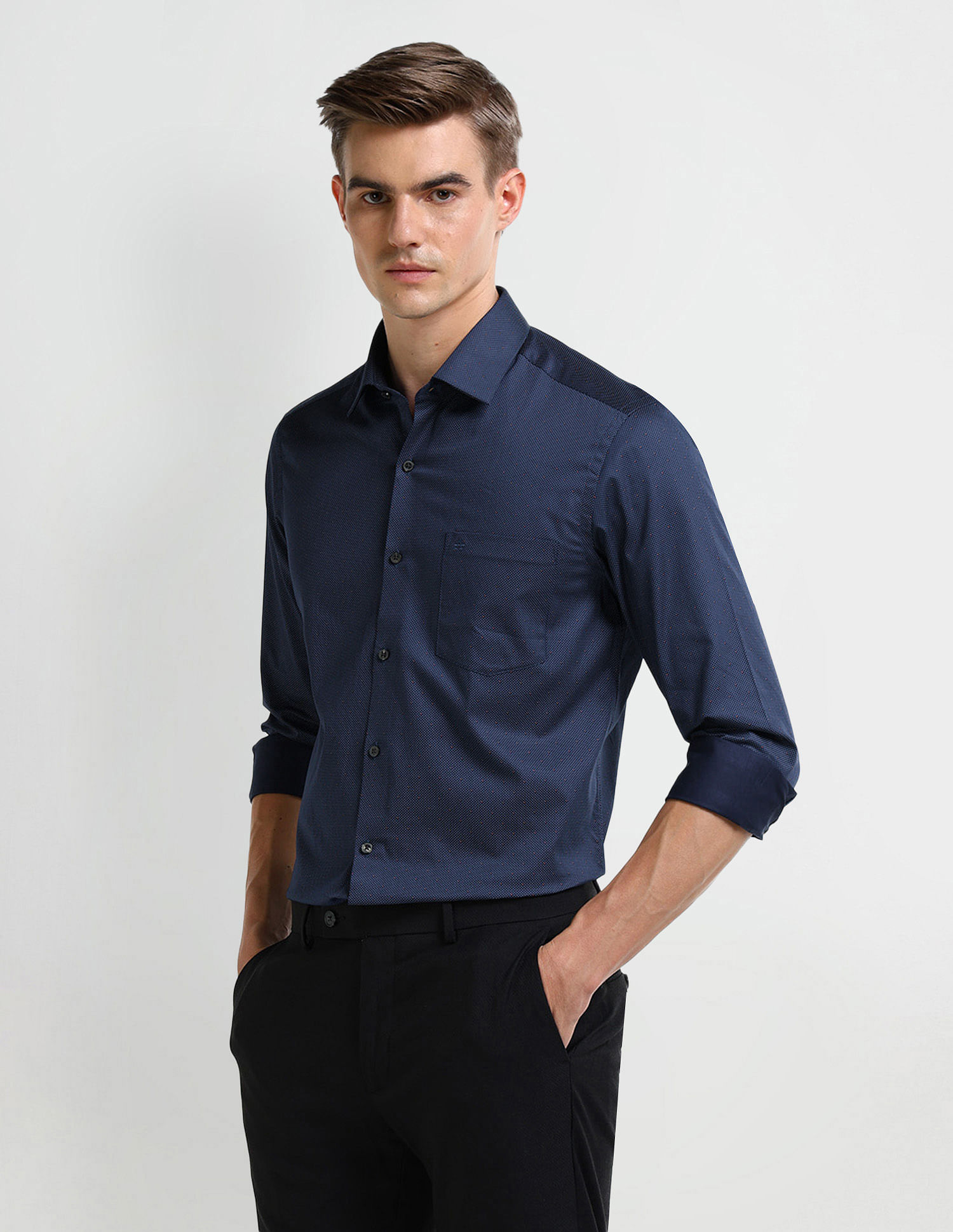 Arrow Manhattan Slim Geometric Print Shirt