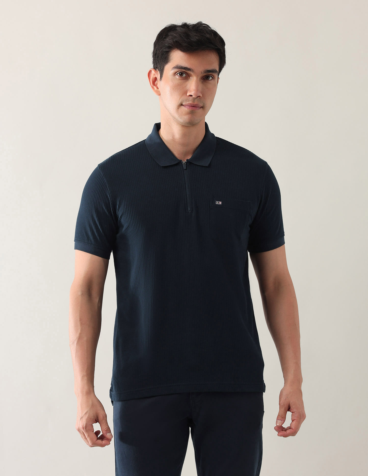 Buy Arrow Sport Pure Cotton Textured Polo Shirt - NNNOW.com